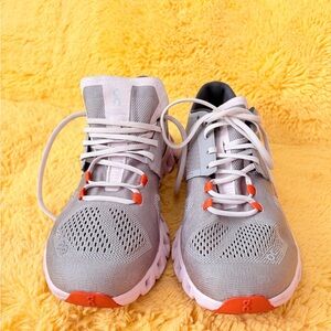 On Running Women's Sneakers in Gray and Orange